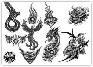 Кисть Тату для Фотошопа (21 набор) - Tattoo Photoshop Brushes скачать бесплатно